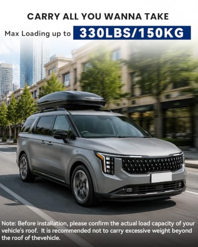 Image of 330Lbs Roof Rack Cross Bars Compatible with KIA Carnival 2022-2026 | Heavy Duty Aluminum Roof Rails Top-Mount Crossbars Rooftop Luggage Racks Cargo Carrier