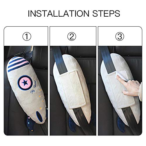 Miniatura 4 de Funda para cinturón de seguridad de coche para niños, para cinturón de seguridad de coche, cojín para cinturón de seguridad para niños, almohada de