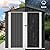 DWVO 6x4ft Outdoor Storage Shed, Lockable Metal Tool Storage Sheds, Waterproof Garden Sheds with Vents for Backyard, Patio, Garage, Lawn, Dark Gray