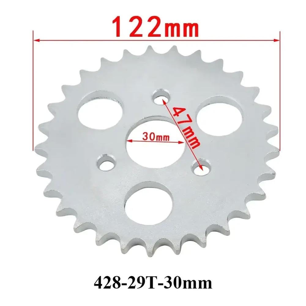 Piñón Trasero 29T Dientes 30mm Compatible Con Cadena Monkey Moto Pit Bike 428