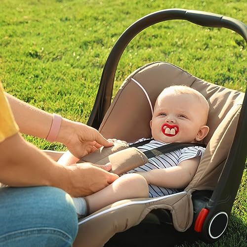 Image of YAPROMO Funny Baby Pacifiers, Mustache Pacifier for Babies 0-36 Months, 4Pcs Mustache Binkies for Boys and Girls BPA Free