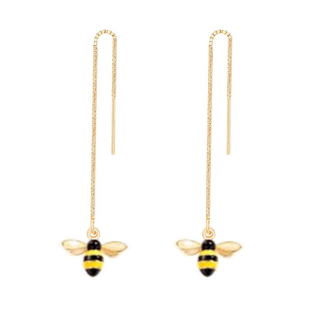 See full amazon price history chart for MANZHEN Enamel Cute Bumble Bee Threader Dangle Drop Earrings Honey Bee Earrings (gold) MANZHEN Enamel Cute Bumble Bee Threader Dangle Drop Earrings Honey Bee Earrings (gold) (B07FT2Z8TS) Amazon Price History, Amazon Price Tracker