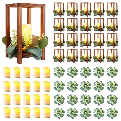 Neoflavie 60 Pcs/20 Set Wooden Wedding Lantern...