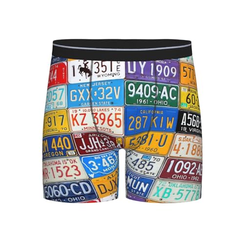 Leopard Zebra Animal Print Men's Extended Length Boxer Briefs Breathable Soft Underwear for men