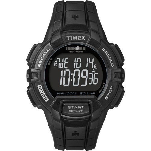 Timex Ironman Traditional 30-Lap Rugged - Reloj de Cuarzo para Hombres, Color Negro