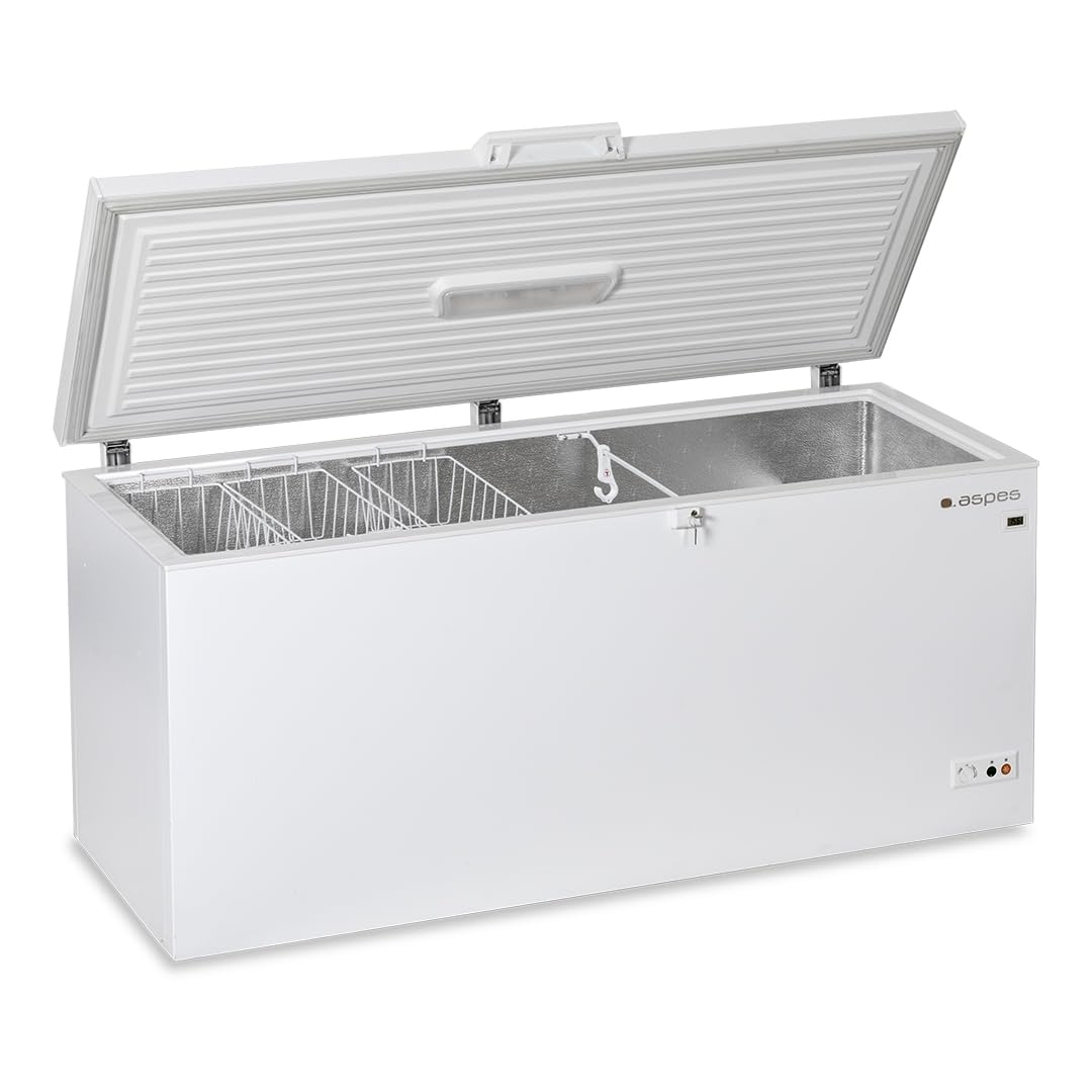 Aspes Congelador horizontal Blanco ACH5600EDC. Capacidad 555 Litros, Dual Cooling, 3 Cestas, Bajo nivel Sonoro, Eficiencia Energética Clase C