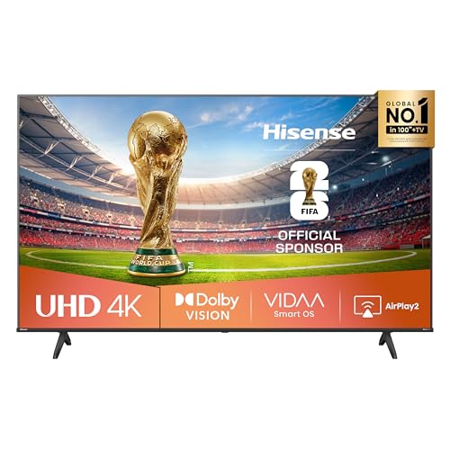 Hisense Smart TV 43' 4K Ultra HD 2025 43A6Q, Smart TV VIDAA U8, Dolby Vision, HDR 10, Game Mode Plus, Alexa Built-in, VIDAA Voice, Tuner DVB-T2/S2 HEVC 10, lativù 4K, 43'', 2025 LED