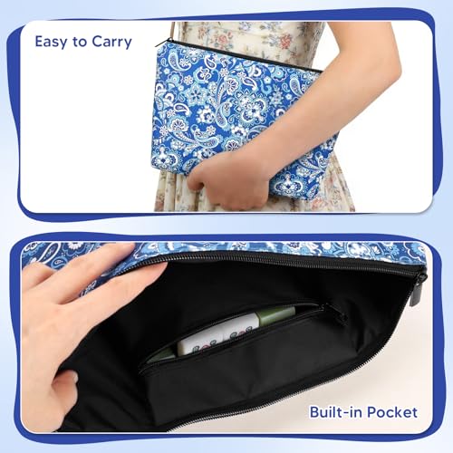 Bolsa para fichas Mahjong estándar con cremallera azul miniatura 4