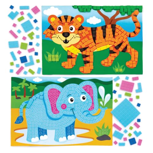 Baker Ross Kits d'illustrations animaux de la jungle en...
