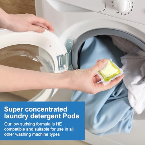 Image of 200 Pcs Laundry Detergent Soap Pods Bulk,Washing Laundry Pods