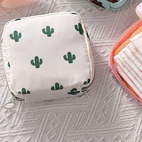 Image of 2 Pcs Period Pouch Sanitary Napkin Storage Bag Portable Tampon Storage Bag for Panty Liners Tampons Menstrual Cups Pouches Sanitary Pads Organizer