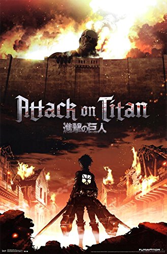 Trends International Attack on Titan - Fire Wall Poster, 22.375' x 34', Unframed Version