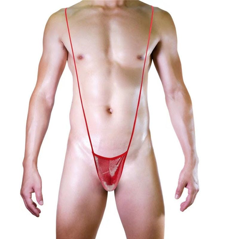 wodceeke Men's Sexy Thong Underwear Jockstrap Leotard Singlet Wrestling Bodysuit Jumpsuit Stretch Bulge Pouch Mankini3