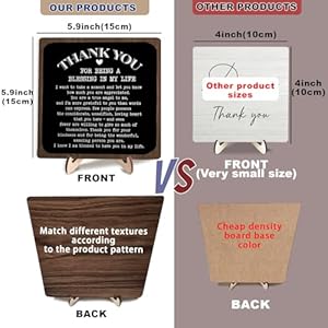 Thank You Gifts for Women Men, Appreciation Gifts for Friends, Coworker Leaving Gift, Home Office Decor Wooden Plaque Sign 5.9 x 5.9Inch-Thank You for Being A Blessing in My Life (White) Thank You Gifts for Women Men Appreciation Gifts for Friends Coworker Leaving Gift Home Office Decor Wooden Plaque Sign 59 x 59Inch Thank You for Being A Blessing in My Life White