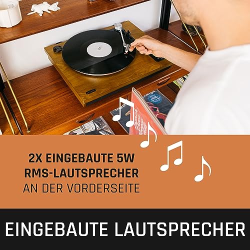 Lenco LS-55 Plattenspieler mit Lautsprechern und Bluetooth-Funktion
