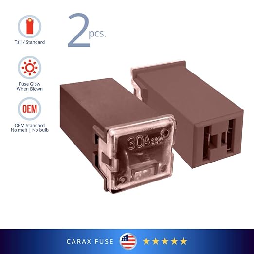 CARAX Glow Fuse Kit 2 pcs 30A Fusible Automotriz LED miniatura 4