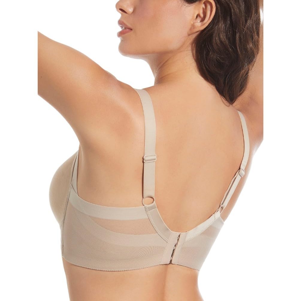 Selene, Reggiseno Donna Modellante, Senza Ferretto e Imbottitura, con Fascia Alta Comfort e Coppe Decorate, Collezione Betty