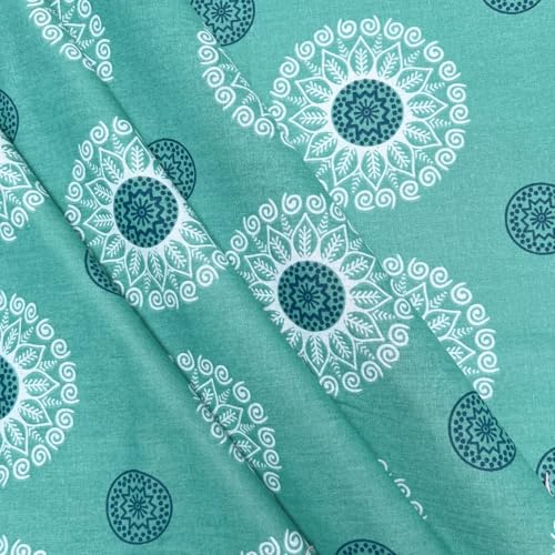 Image of Weave & Decor Super Soft Super Comfortable 144 TC 90x90 inches Printed Cotton Double Bed Bedsheet with Two Pillow Covers