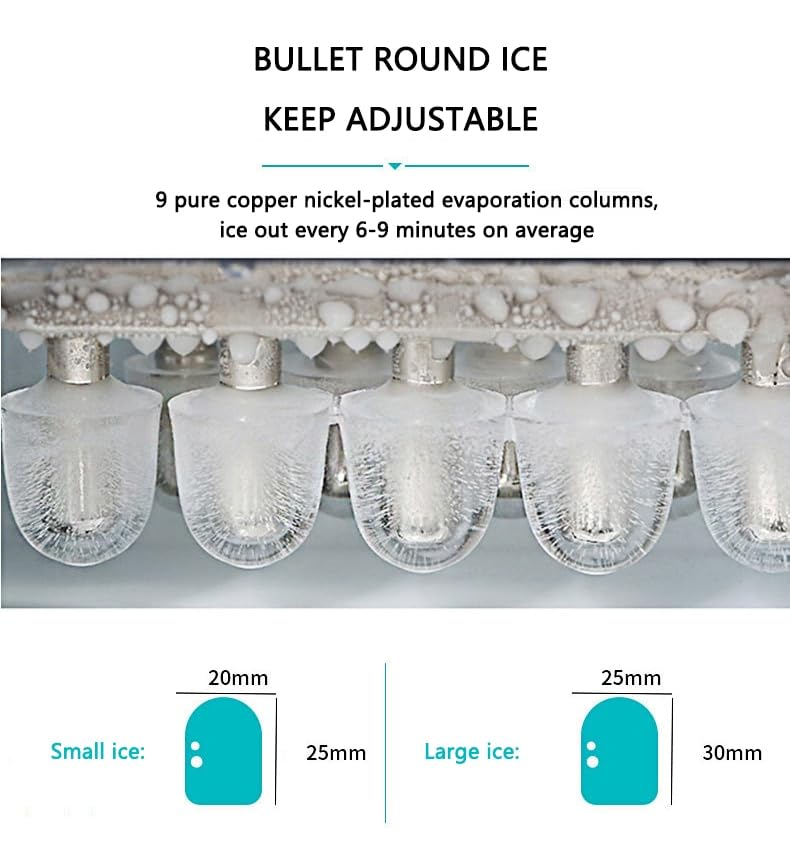 Fabricadora de hielo portátil 15KG GRFIT para hogar y comercio miniatura 3