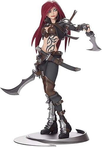 Miniatura 2 de JXFY Figura Katarina de League of Legends, impresionante y fascinante mercancía oficial para la estatua de Katarina de League of Legends, viene con