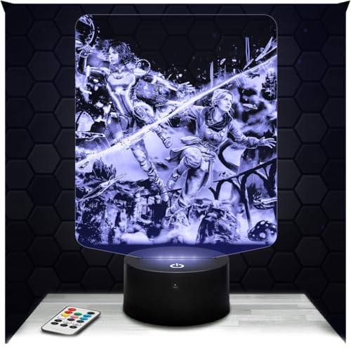 Lampephoto.fr - Lámpara 3D S. Fiction Videojuego aventura plataformas Videojuegos Regalo Geek Hombre, Gamer, Luz Nocturna Táctil Led, Efecto Holograma 3D, Idea Regalo Navidad Cumpleaños Hombre Mujer