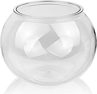 Newpol Large 3 Gallon Plastic Fish Bowl - Clear PET Aquarium Tank for Betta, Guppies 11.5L Durable & Shatterproof