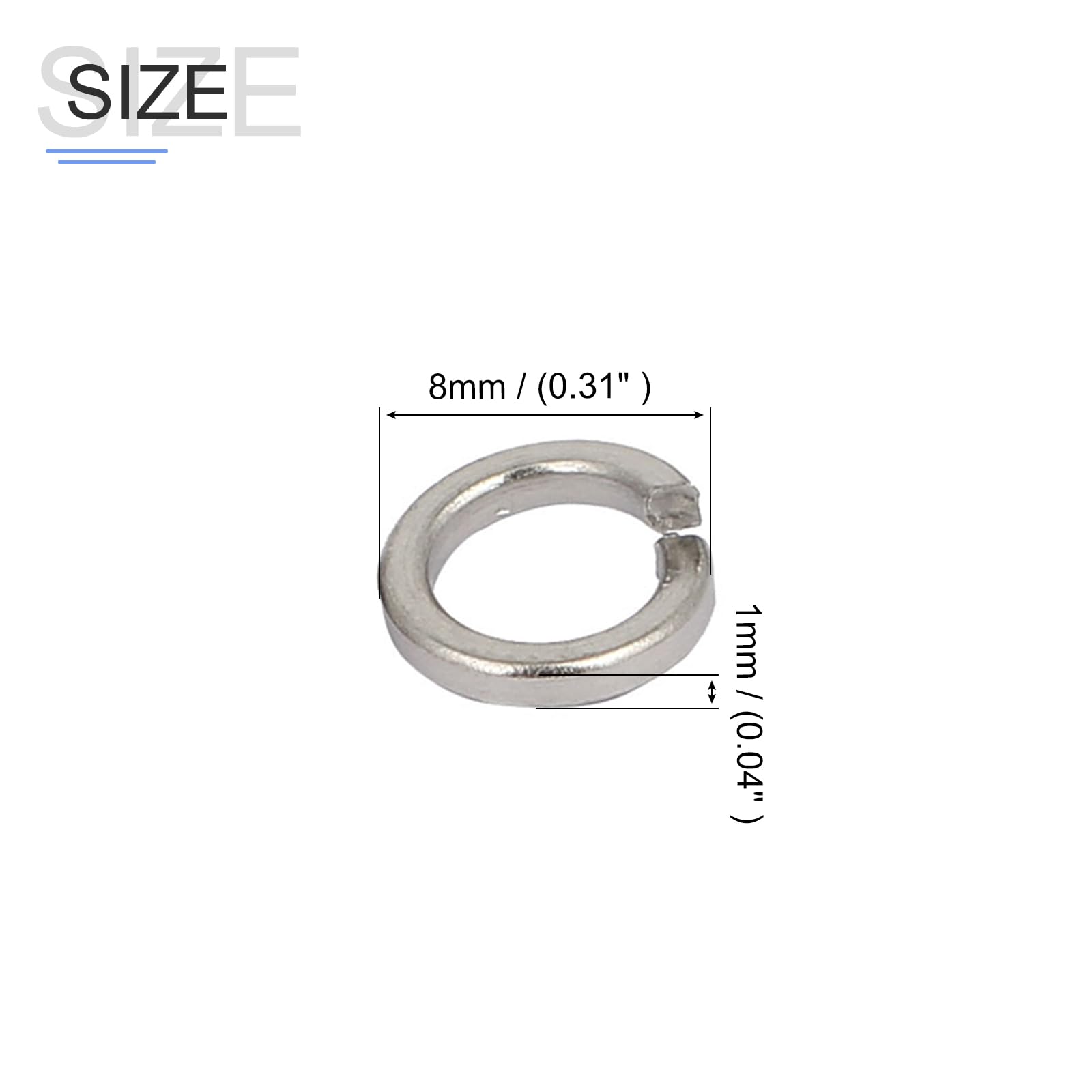 METALLIXITY Rondella Di Bloccaggio A Fessura (M5) 100Pezzi, Rondella Di Bloccaggio A Molla In Acciaio Inossidabile 316 Guarnizione Elastica - Per Applicazioni Domestiche