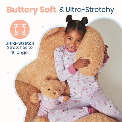 Buttery Soft Pajamas for Kids - Viscose From Bamboo Pjs - Styled By Kardashians - Unicorn Utopia Pajama for Girls4