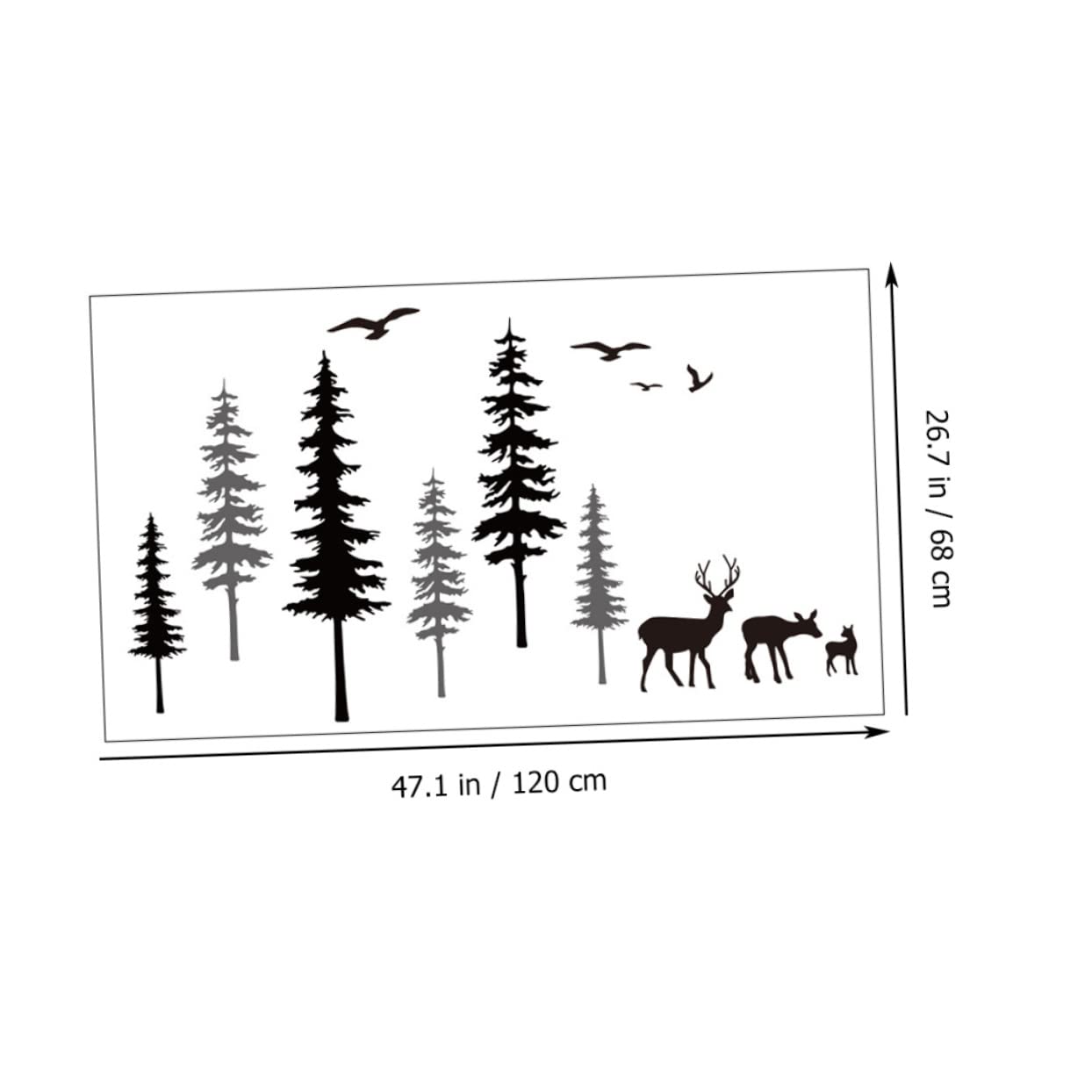 5 Pz adesivi murali rimovibili adesivi murali per soggiorno adesivo da parete renne stickers personalizzati adesivo parete bambini adesivo sfondo muro carta da parati pvc jojofuny