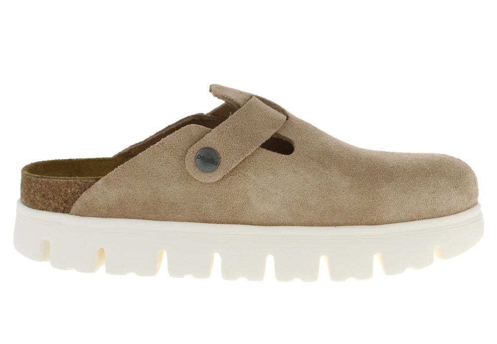 Birkenstock Scarpa Donna Sabot Boston Pap Chunky in Suede Warm Sand D25BI01 1026176