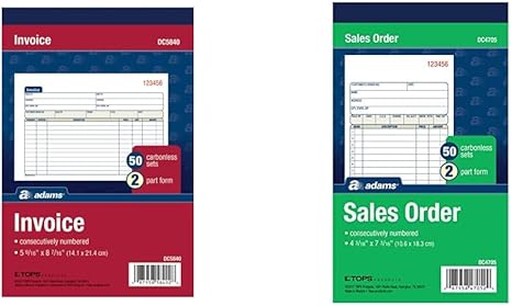 Amazon.com : Adams Invoice Book, 2-Part, Carbonless, 5-9/16 x 8-7/16 ...
