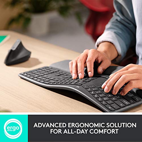Logitech Ergo K860 Wireless Ergonomic Keyboard with Wrist Rest and MX Vertical Wireless Mouse - image 2