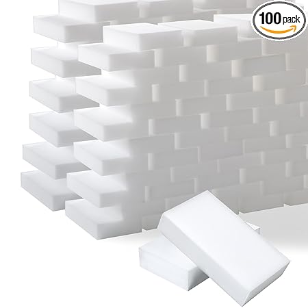 100-Pack 10x6x2cm Cleaning Sponge in Bulk Melamine Multi-Functional Sponges for Kitchen, Bathroom, Toilet