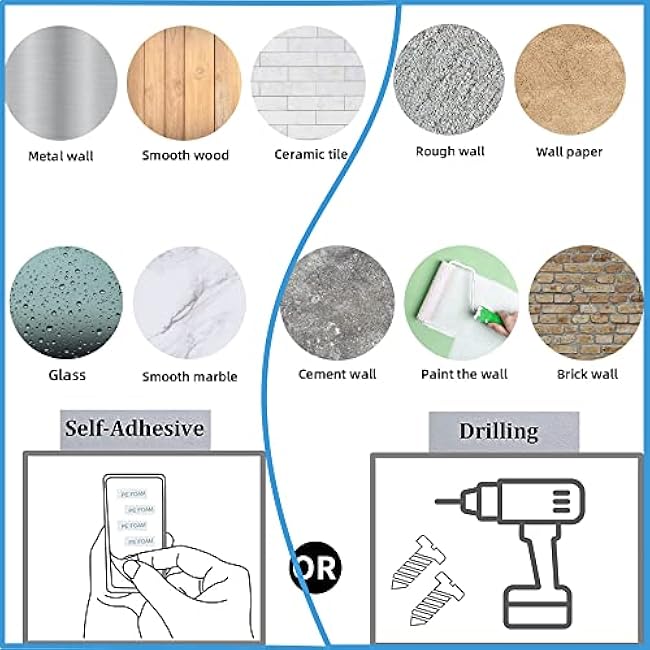 Paper Towel Holder Under Cabinet Brushed Nickel Wall Mount Paper Towel Holders Under Counter Hanging Paper Towel Rack Self-Adhesive Or Drilled with Damping Stainless Steel for Kitchen Bathroom Rv