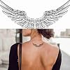 Eagle Tattoo 6 Sheets Temporary Tattoos Pair of Spread Out Eagle Bird or Angel Wing Temporary tattoo Neck Arm Chest for Women Men Adults