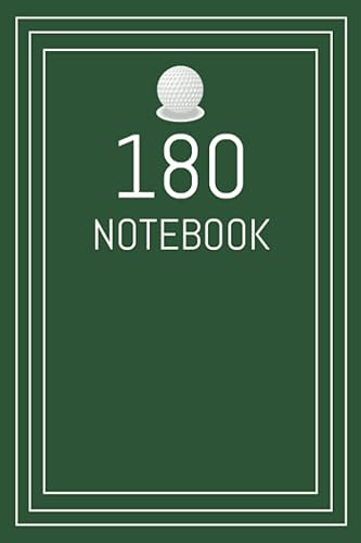 180 Pages Lined Notebook Day Writing Journal: 180 undated simple lined ruled pages for flexible note taking and writing with golf themed cover