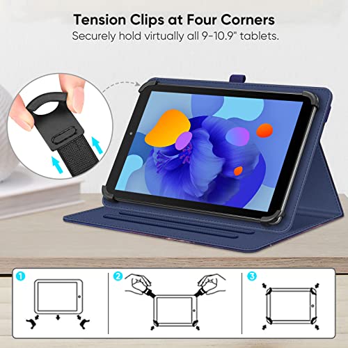 Fintie Universal Case for 9-11 inch Tablet - [Hands Free] Multi-Angle Viewing Stand Cover for Urao C107, ECOPAD, Coopers CP10, SHARECLOUD P10, Revvl Tab 2 and More 9" 10" 11" Tablets (Galaxy) by FINTIE - Image 4