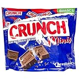 CRUNCH Minis, Bulk 8 Pack, Milk Chocolate and Crisped Rice, Individually Wrapped Candy Bars, Resealable Share Size, 9.8 oz Each