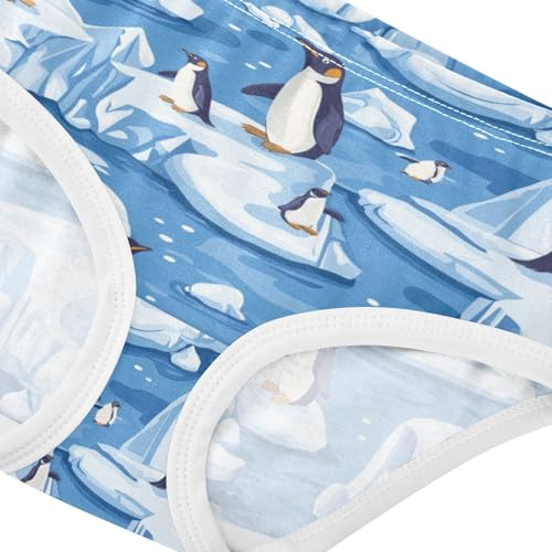 ZZKKO Penguins on The Glacier Girls Underwear Toddler Panties for Girls Comfort Brief Size 8Y3