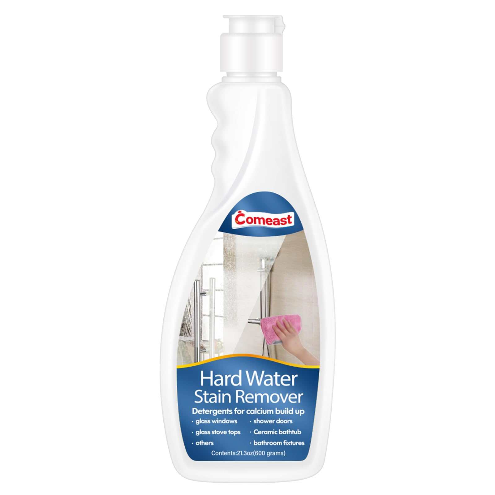 comeast Hard Water Stain Remover, Shower Glass Cleaner & Shower Door, Toilet Bowl Cleaner, for Calcium Build Up,Meet All Household Cleaner Needs 16 oz