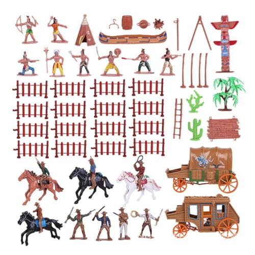 Action figure western: perfette per edifici architettonici, esposizioni di layout, modelli di progetti, decorazioni per mini case, ecc., mini cowboy in resina
