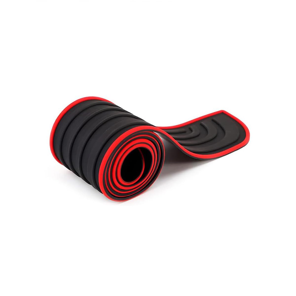 KARDZ Car Rear Bumper Protector for Dacia Bigster 2025, Universal Rubber Flexible Trunk Sill Plate Anti-Scratch Car Accessories,C-Black/Red