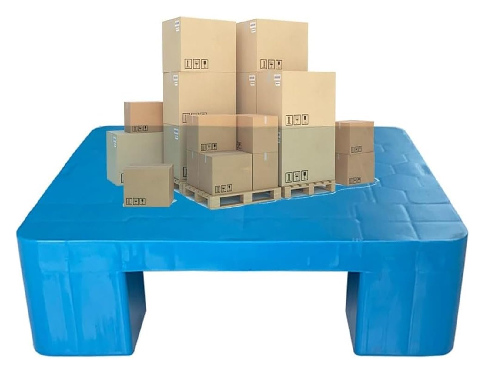 JINMLBO Plastic Pallet, Nestable Shipping Pallet, Plastic Moisture-Proof Pad, Safety Storage Grid Pads for Kitchen Supermarket Garages Warehouses(50x50x12cm)