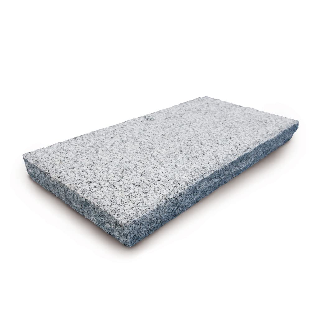 Amazon.co.jp: 踏み石に 敷石 平板 庭 白 御影石 白御影 ノミキリ 600