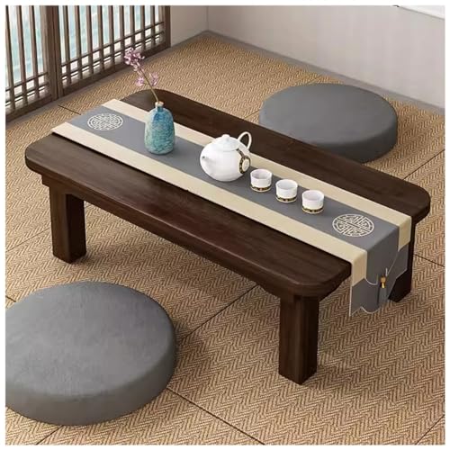 Table basse de chambre à coucher marron 100cm style japonais