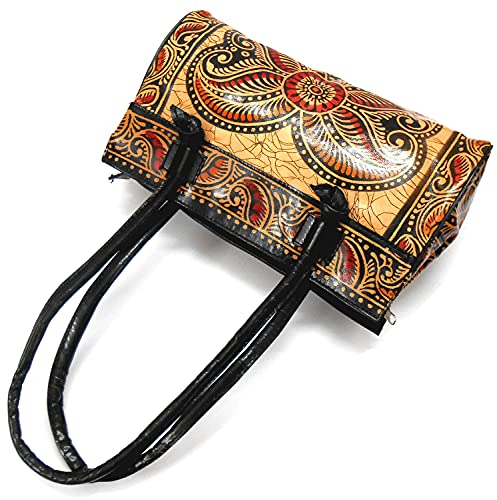 Exclusive Batik Design Ethnic Hand Made Shantiniketan Leather Indian Shoulder Bag4