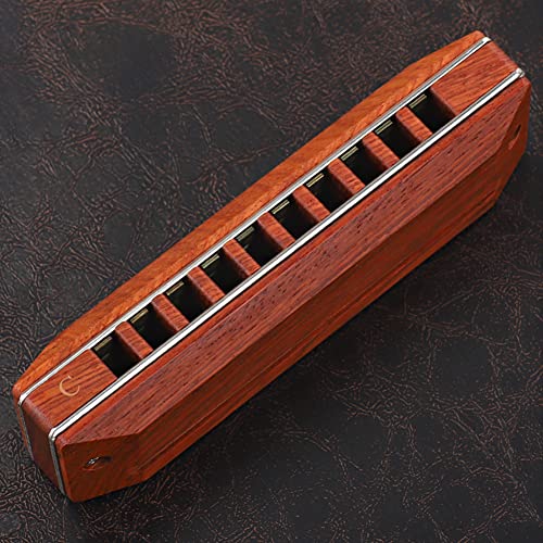 Rosewood Harmonica 10-Hole Professional Performance-Grade Tone Organ in C Key Harp 1002723Mm Adult/Student/Gift - Les Beatles, Paul McCartney, John Lennon, RIngo Starr, George Harrison Rosewood Harmonica 10-Hole Professional Performance-Grade Tone Organ in C Key Harp 1002723Mm Adult/Student/Gift – Image 4