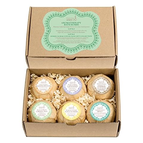 Freida and Joe Home Spa Gift Basket Calming Relaxation Aromatherapy Bath Bombs Set for Women Cover
