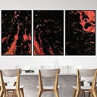 3 Piece Framed Canvas Wall Art Abstract Fluids Canvas Prints Home Artwork Decoration for Living Room,Bedroom - 16