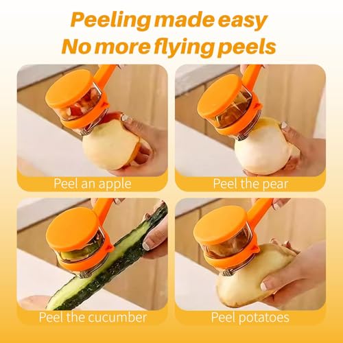 Image of 2PCS Upgrade Fruit Vegetable Peeler with Container, 2026 New Special Potato Peelers for Kitchen, Double-Sided Stainless Steel Apple Peeler with Box Storage